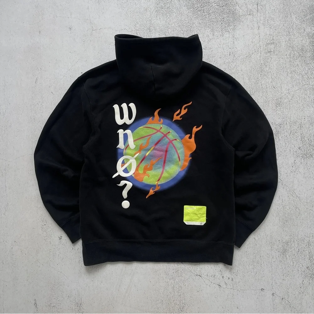 Jordan - Why Not? Black with Multicolored Basketball Print Hoodie